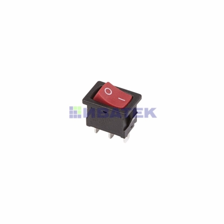 Изображение Выключатель клавишный 250V 6А (3с) ON-ON красный  Mini  REXANT уп 10шт  интернет магазин Иватек ivatec.ru