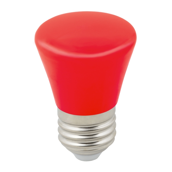 LED-D45-1W/RED/E27/FR/С BELL Лампа декоративная светодиодная. Форма "Колокольчик", матовая. Цвет красный. Картон. ТМ Volpe.
