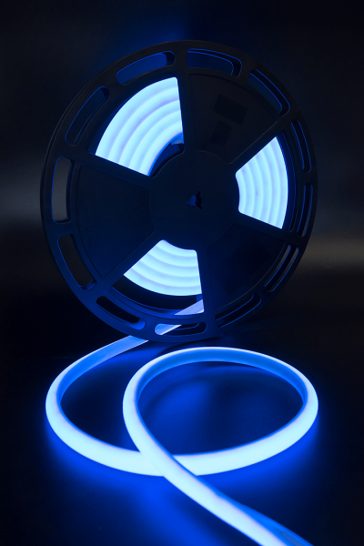 Термолента светодиодная SMD 2835, 180 LED/м, 12 Вт/м, 24В , IP68, Цвет: Синий, 00-00001799