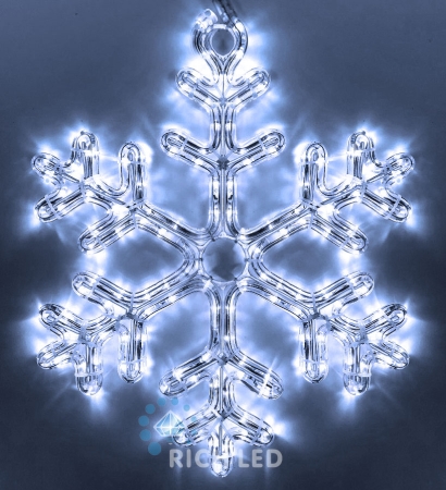 Изображение Светодиодная снежинка, 220 В, постоянное свечение RL-SFDL40-W белый  интернет магазин Иватек ivatec.ru