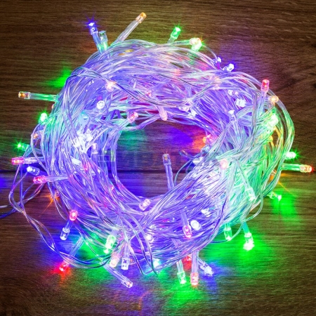 Изображение Гирлянда "Твинкл Лайт" 15 м, прозрачный ПВХ, 120 LED, цвет Мультиколор  интернет магазин Иватек ivatec.ru