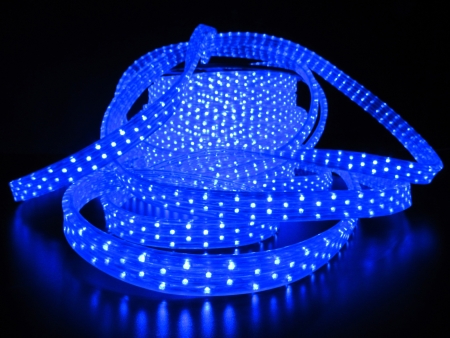 Изображение Дюралайт LED с динамикой, синий, 220V, сечение 11*28мм, бухта 50м LED-XF-5W-50M-240V-B (2м) (FS-0000  интернет магазин Иватек ivatec.ru