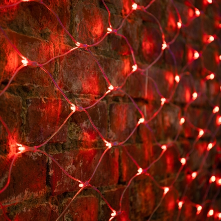 Изображение Гирлянда "Сеть" 2х1,5м, свечение с динамикой, прозрачный ПВХ, 288 LED, 230 В, цвет: Красный  интернет магазин Иватек ivatec.ru