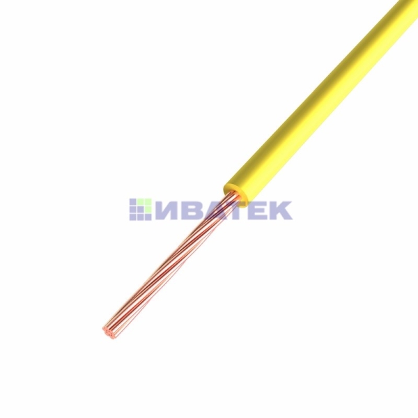 Провод ПГВА REXANT 1х0.75 мм², Cu, желтый, бухта 200 м