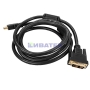 Изображение Шнур HDMI - DVI-D с фильтрами, длина 2 метра (GOLD) (PE пакет) REXANT  уп 10шт  интернет магазин Иватек ivatec.ru