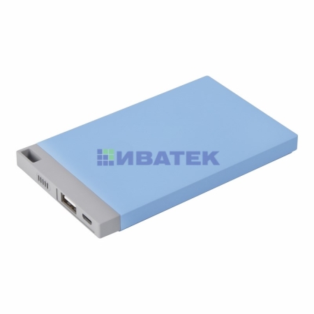 Изображение Портативное зарядное устройство Power Bank 4000 mAh USB голубое PROCONNECT  интернет магазин Иватек ivatec.ru