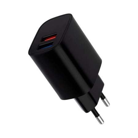 Изображение Сетевое зарядное устройство REXANT 2 x USB, 5V, 2.4 A, черное  интернет магазин Иватек ivatec.ru