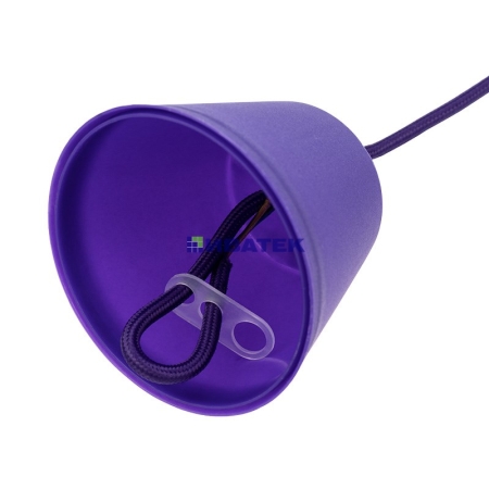 Изображение Патрон E27 силиконовый со шнуром 1 м фиолетовый REXANT  интернет магазин Иватек ivatec.ru