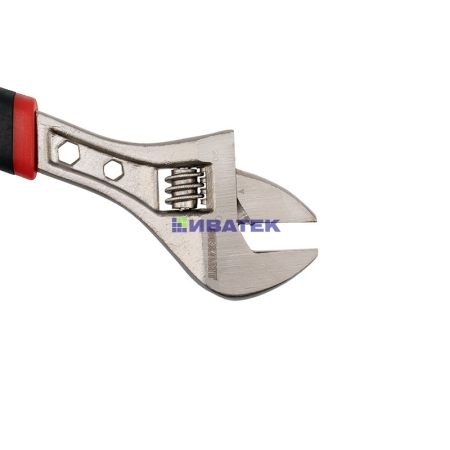 Изображение Разводной ключ REXANT 200 мм никелированный, двухкомпонентная рукоятка  интернет магазин Иватек ivatec.ru