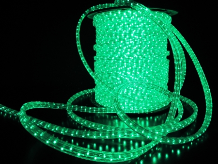 Изображение Дюралайт LED с динамикой, зеленый, 220V, сечение 11*18мм, бухта 100м LED-XF-3W-100M-240V- G (2м) (FS  интернет магазин Иватек ivatec.ru