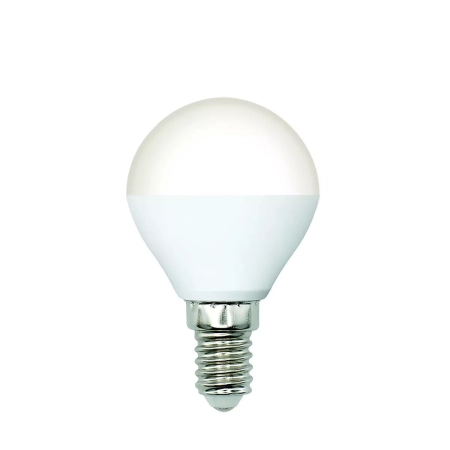 Изображение LED-G45-7W/3000K/E14/FR/SLS Лампа светодиодная. Форма "шар", матовая. Теплый белый свет (3000K). ТМ Volpe  интернет магазин Иватек ivatec.ru