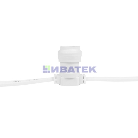 Изображение Belt-Light  2 жилы  шаг 40 см  патроны e27 влагостойкая IP65 белый провод, 100 м  интернет магазин Иватек ivatec.ru