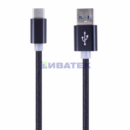 Изображение Кабель USB-Type-C/2,4A/nylon/silver/1m/REXANT  интернет магазин Иватек ivatec.ru