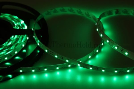Изображение LED лента открытая, 8мм, IP23, SMD 2835, 60 LED/m, 12V, зеленая, упаковка 5 м  интернет магазин Иватек ivatec.ru