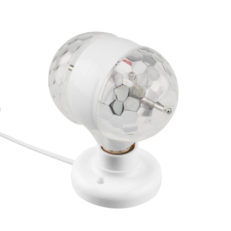 Изображение Диско-лампа светодиодная двойная Е27, подставка с цоколем Е27 в комплекте, 230 В  интернет магазин Иватек ivatec.ru