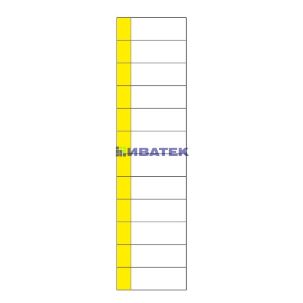 Наклейка маркировочная таблица 12 модулей (50х216 мм) REXANT, уп 5шт
