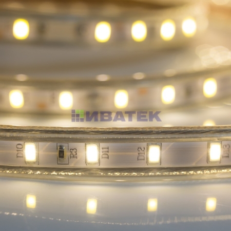 Изображение LED Лента 220В, 6.5x13мм, IP67, SMD 5730, 60 LED/м, Белый, 100м(упак 100м)  интернет магазин Иватек ivatec.ru