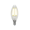 Изображение LED-C35-7,5W/WW/E14/CL GLA01TR Лампа светодиодная. Форма "свеча", прозрачная. Серия Air. Теплый белый свет (3000K). Картон. ТМ Uniel  интернет магазин Иватек ivatec.ru