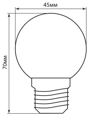 Изображение Лампа светодиодная Feron LB-37 Шарик E27 1W 6400K  интернет магазин Иватек ivatec.ru