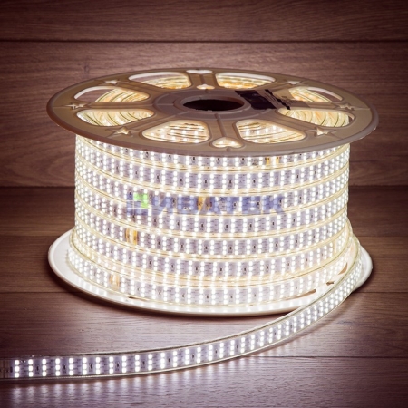 Изображение LED Лента 220В, 7.5x20мм, IP67, SMD 2835, 276 LED/м, Белый, 50м(упак 50 м.)  интернет магазин Иватек ivatec.ru