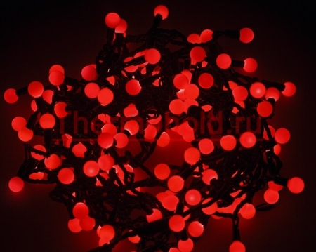 Изображение Гирлянда новогодняя "LED - шарики", диаметр 17,5мм  20 м, цвет свечения Красный, 220В, Neon-Night  интернет магазин Иватек ivatec.ru