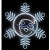 Изображение Фигура "Снежинка с Дедом Морозом" размер 107*95см, 14м дюралайт  NEON-NIGHT  интернет магазин Иватек ivatec.ru