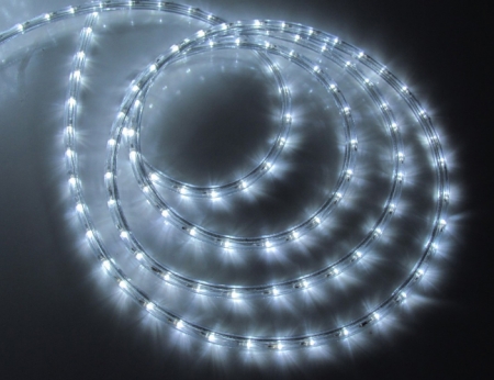 Изображение LED-XD-5W-100M-240V-K/2,77CM белый светодиодный дюралайт, 5-ти проводной, 16мм, кратность 4м. Бухта   интернет магазин Иватек ivatec.ru