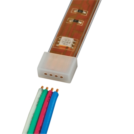 Изображение Изолирующий зажим для светодиодной ленты 5050, с 4 отверстиями для проводов, 10 мм, цвет белый, материал-силикон, 20 штук в пакете  интернет магазин Иватек ivatec.ru