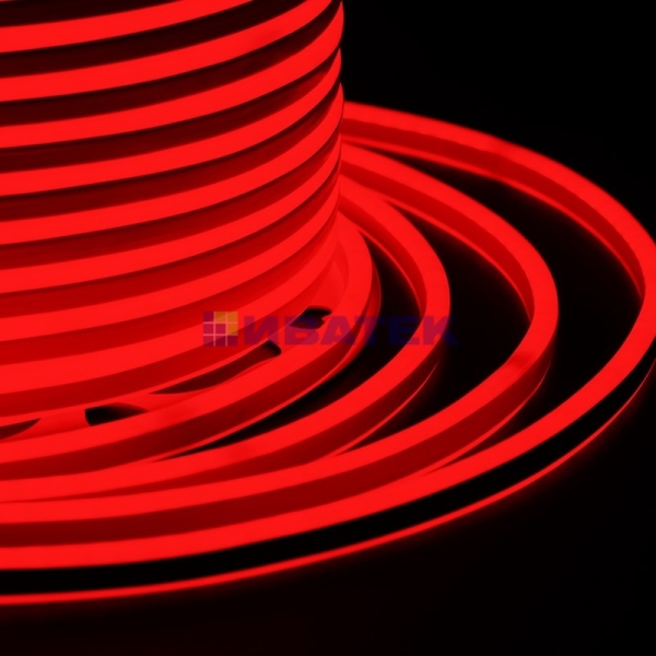 Гибкий Неон LED SMD, компактный 7х12мм, двухсторонний, красный, 120 LED/м, бухта 100м