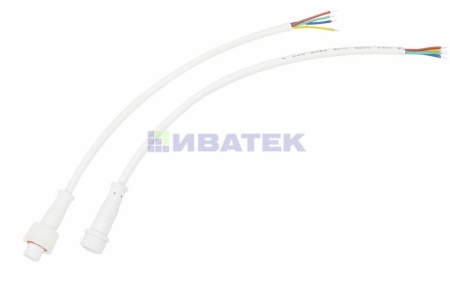 Изображение Соединительный кабель (4pin) герметичный (IP67) 4х0.35 мм² 300 V белый REXANT  интернет магазин Иватек ivatec.ru