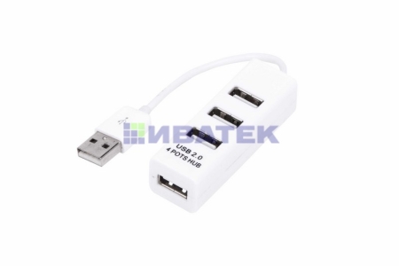 Изображение Разветвитель USB на 4 порта белый REXANT  интернет магазин Иватек ivatec.ru