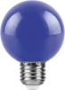 Изображение Лампа светодиодная декоративная (для гирлянд), LB-371 (3W) 230V E27 синий для белт лайта G60  интернет магазин Иватек ivatec.ru