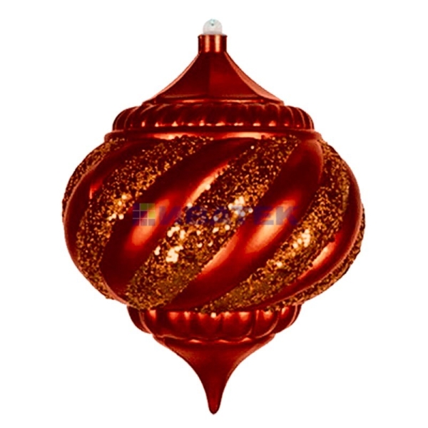 Елочная фигура "Лампа", 20 см, цвет красный, упак 4 шт.