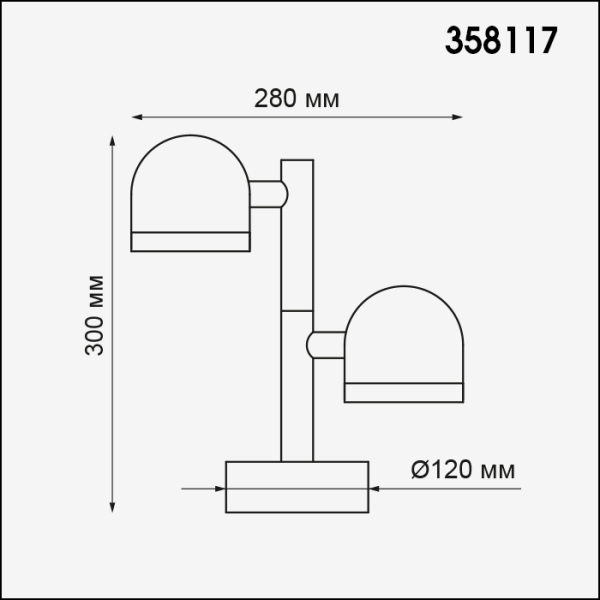 358117 NT19 149 темно-серый  Ландшафтный светильник IP65 LED 3000К 20W 100-240V GALEATI