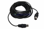 Изображение ВЧ кабель ТВ штекер - ТВ штекер, длина 7 метров, черный REXANT  уп 10шт  интернет магазин Иватек ivatec.ru