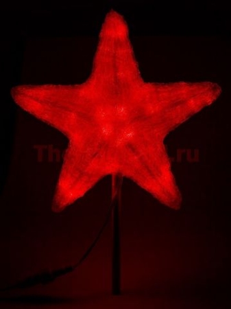 Изображение Акриловая светодиодная фигура "Звезда" 50см, 160 светодиодов, красная  интернет магазин Иватек ivatec.ru
