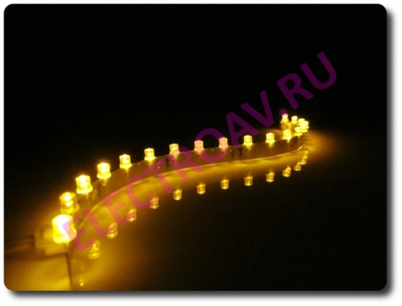 Изображение LED 18 12V 1.6W Гибкая линейка Flex (30*1 см), мощность 1,6W,  желтая  интернет магазин Иватек ivatec.ru