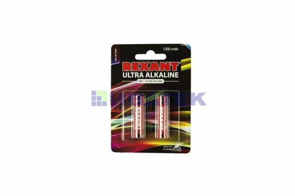 Ультра алкалиновая батарейка AAA/LR03 "REXANT"1,5 V  2 шт блистер