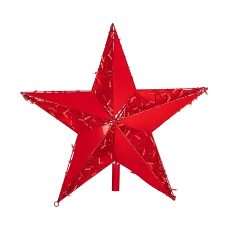 Изображение Светодиодная фигура Звезда 100 см, 200 светодиодов, с трубой и подвесом, цвет свечения красный NEON-NIGHT  интернет магазин Иватек ivatec.ru