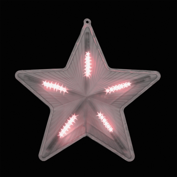 Световая фигура на пластиковом фоне 230V, LT030 "звезда", 70 LED красный, 51*51см, IP20