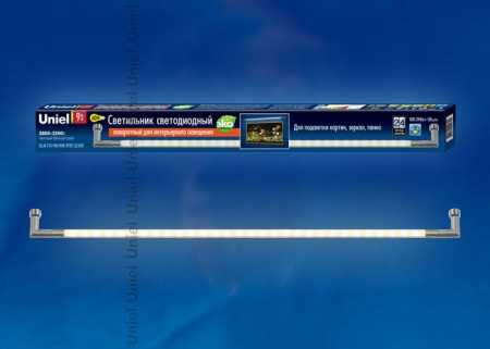 Изображение ULM-F31-9W/WW IP20 SILVER Светильник светодиодный поворотный для интерьерного освещения. В комплекте с адаптером. Длина 59 см. Материал корпуса алюмин  интернет магазин Иватек ivatec.ru