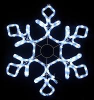 Изображение Мотив Снежинка из светодиодного дюралайта Белый с мерцан, 60.5х52см, LED-XM(FR)-2D-CK012-24''-W-F(W) (FS-00-00000826)  интернет магазин Иватек ivatec.ru