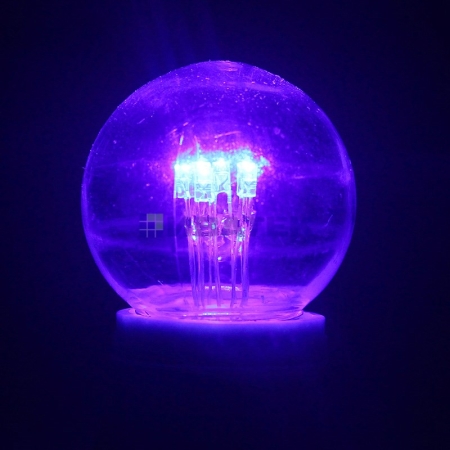 Изображение Лампа для новогодней гирлянды "Белт-лайт" шар LED е27 DIA 45, 6 синих светодиодов, эффект лампы нака  интернет магазин Иватек ivatec.ru