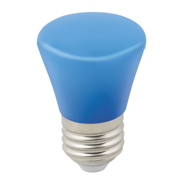 LED-D45-1W/BLUE/E27/FR/С BELL Лампа декоративная светодиодная. Форма "Колокольчик", матовая. Цвет синий. Картон. ТМ Volpe., шк 4690485122883