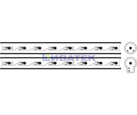 Изображение Гибкий Неон LED SMD, компактный 7х12мм, двухсторонний, ТЕПЛЫЙ БЕЛЫЙ, 120 LED/м, бухта 100м  интернет магазин Иватек ivatec.ru