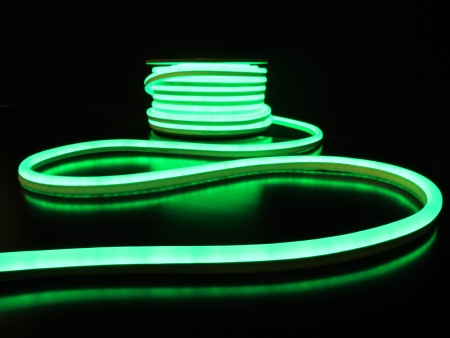 Изображение Леднеонфлекс повышенной яркости зеленый, 15х26 мм, бухта 34,58м, 0,91м LNH-FX-2W-0.5-3FT-35M-240V-G  интернет магазин Иватек ivatec.ru
