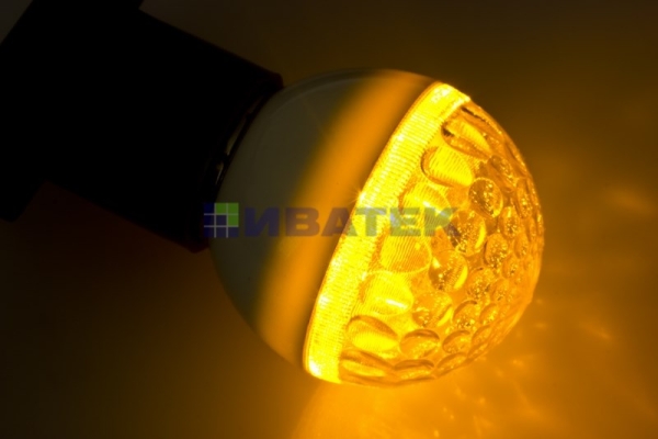 Лампа-шар для новогодней гирлянды "Белт-лайт"  DIA 50 9 LED е27желтая Neon-Night