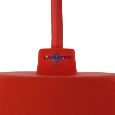 Изображение Патрон E27 силиконовый со шнуром 1 м красный REXANT  интернет магазин Иватек ivatec.ru