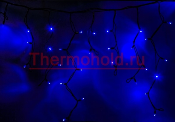 Гирлянда новогодняя Айсикл (бахрома) светодиодный, 3,2х0,9 м, черный провод "Каучук", 220В, диоды Си