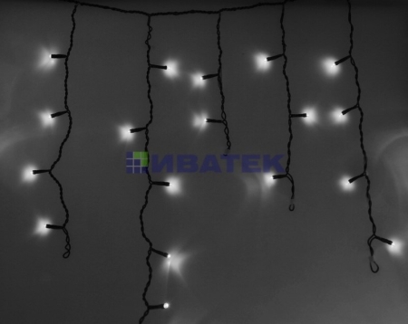 Изображение Гирлянда "Бахрома" 4.8 х 0.6 м (Белый/черный пр) LED-RPLR-160-4.8M-240V-W/B (FS-00001219)  интернет магазин Иватек ivatec.ru